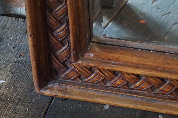 Grote spiegel met massief houten lijst - Afbeelding 7