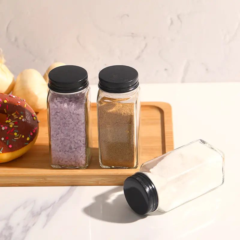 Kruidenpotjes met metalen deksel zwart - Afbeelding 5