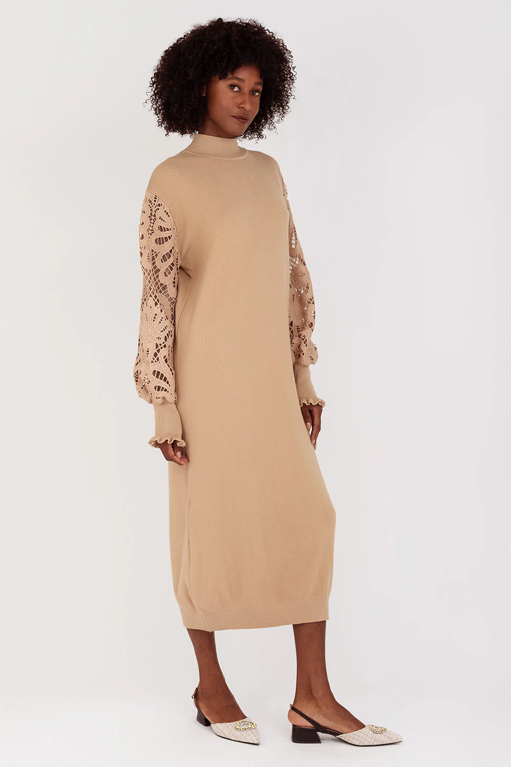 Jurk Lydia Camel - Afbeelding 2