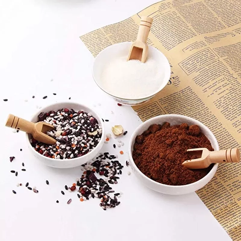 Mini bamboe schepjes 5st 7.5 x 2.2 cm - Afbeelding 3