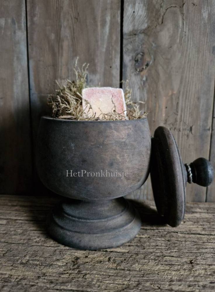 Houten potje met deksel - Afbeelding 2