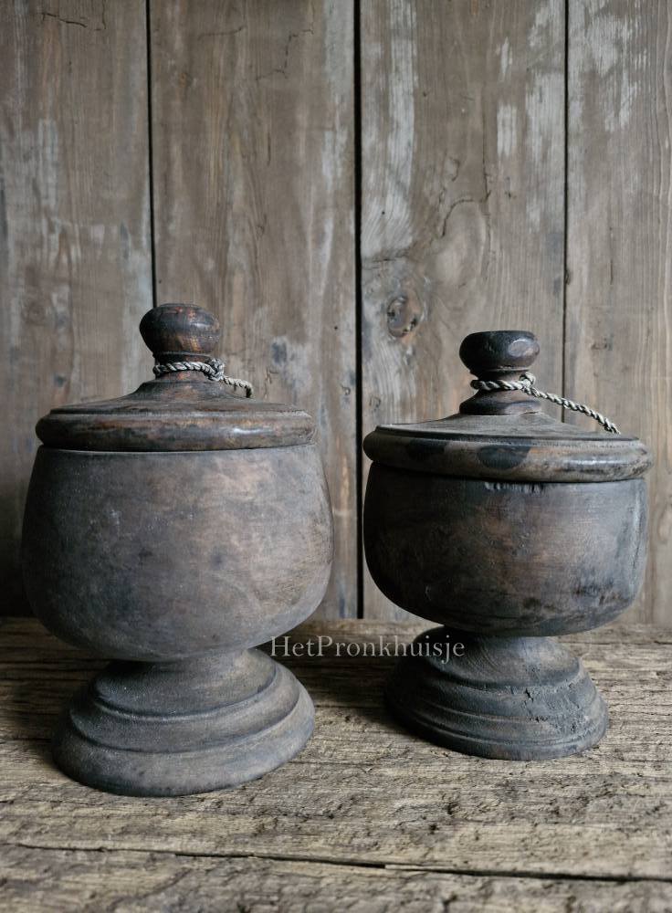 Houten potje met deksel - Afbeelding 4