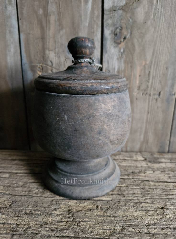 Houten potje met deksel - Afbeelding 5