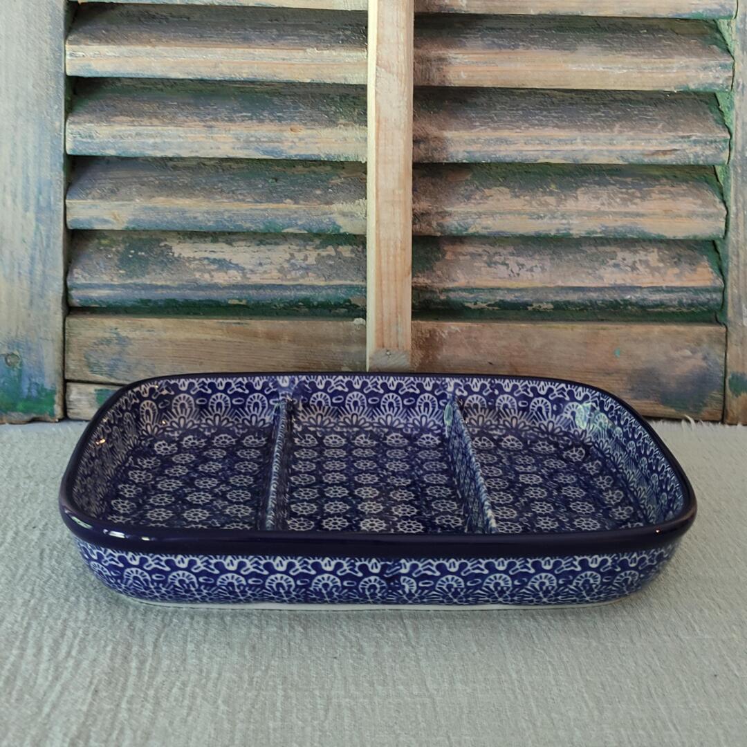 CA 393-0884x Bunzlau Drievaks Tapasschaal Lace - Afbeelding 3