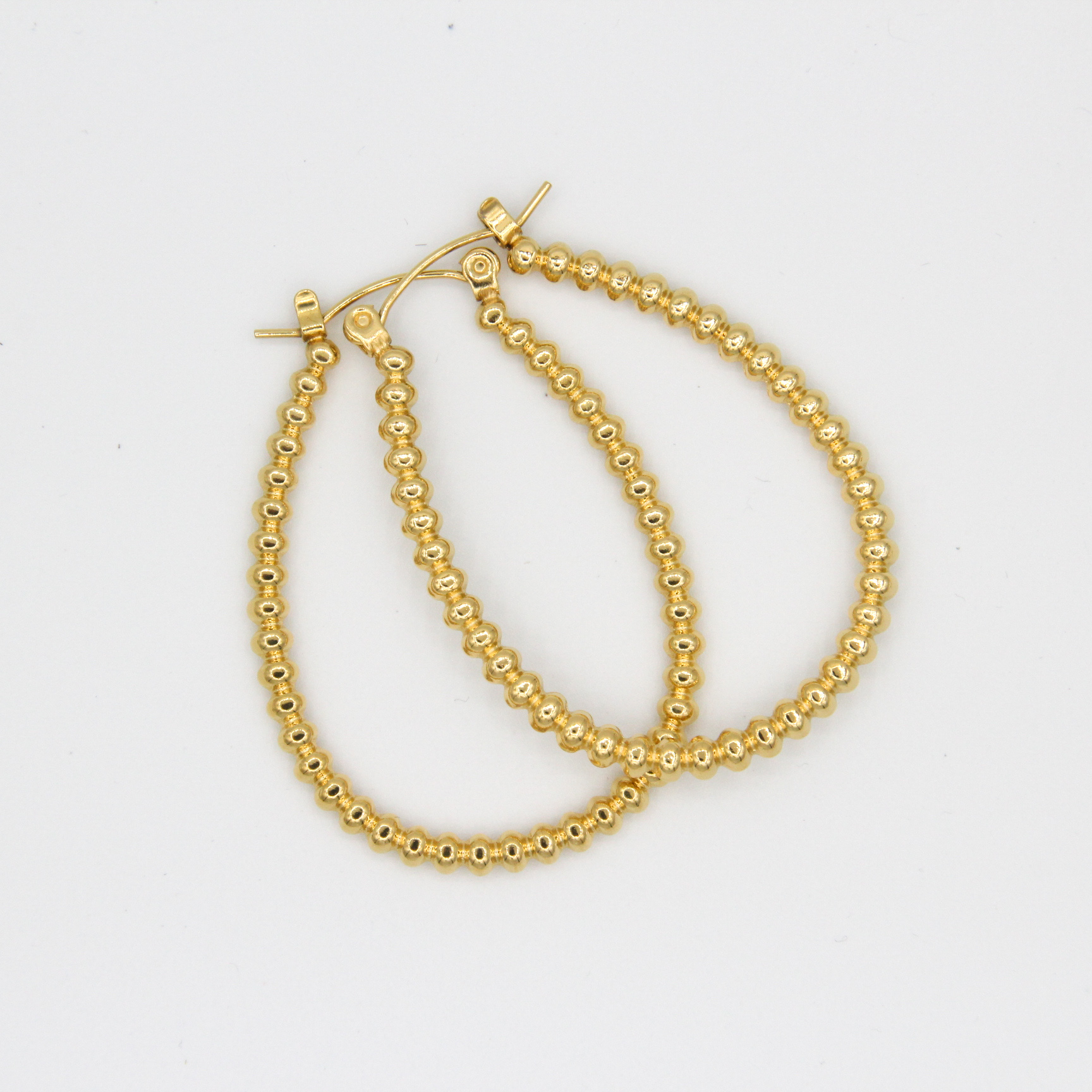 Dotted ovale oorring – goud - Afbeelding 3