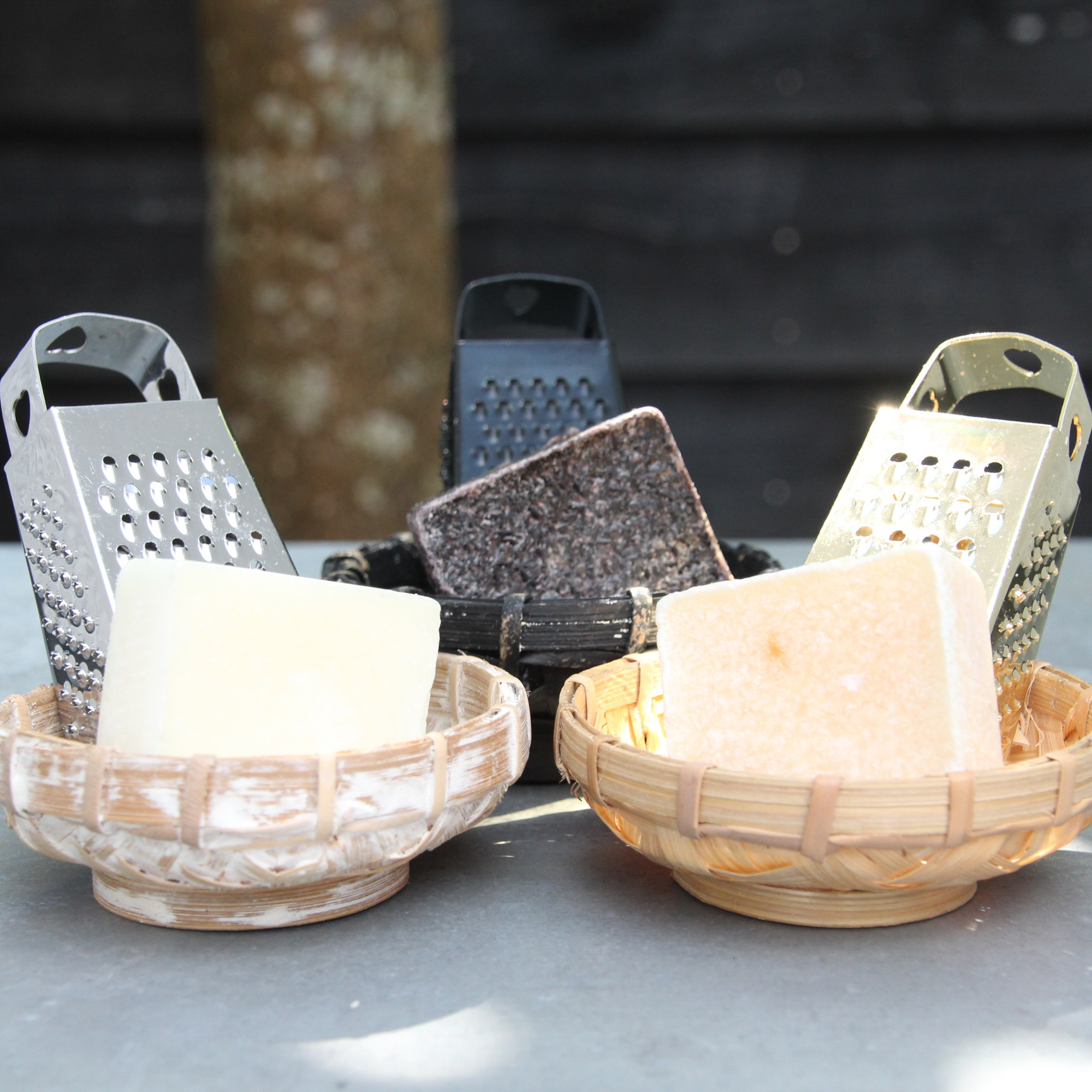 Cadeauset; bamboe schaaltje , geurblokje en mini rasp - Afbeelding 3