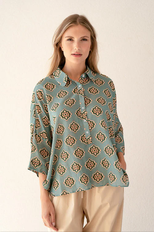 Blouse Ella Perssimon Green - Afbeelding 2