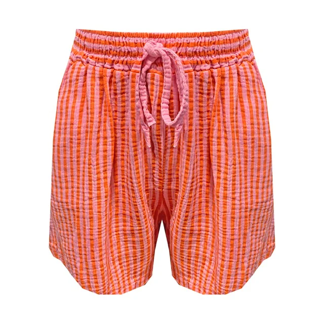 Nayyar Short Wafelkatoen met Streep - Afbeelding 2