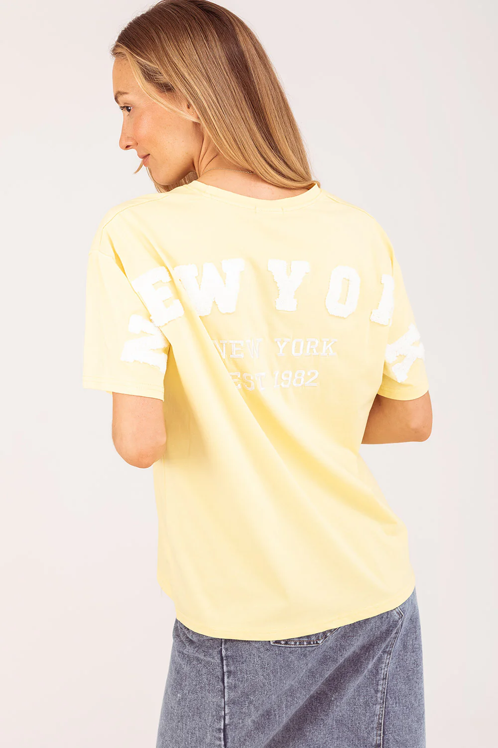 T-shirt New York Geel - Afbeelding 2
