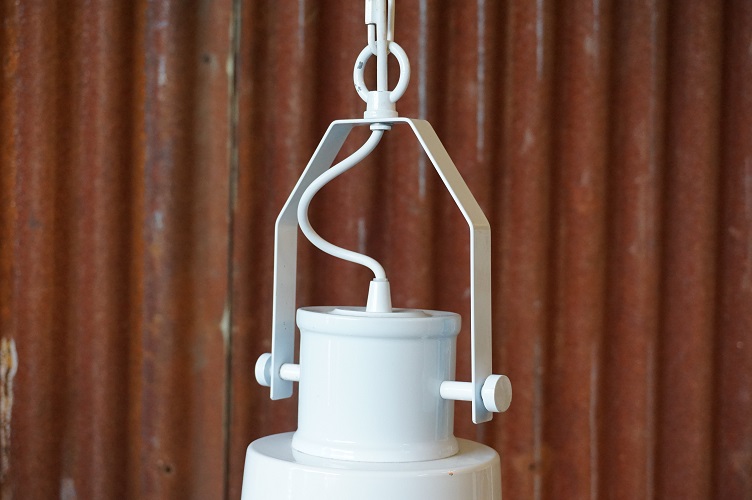 Industriële hanglamp Jayden wit met chroom - Afbeelding 5