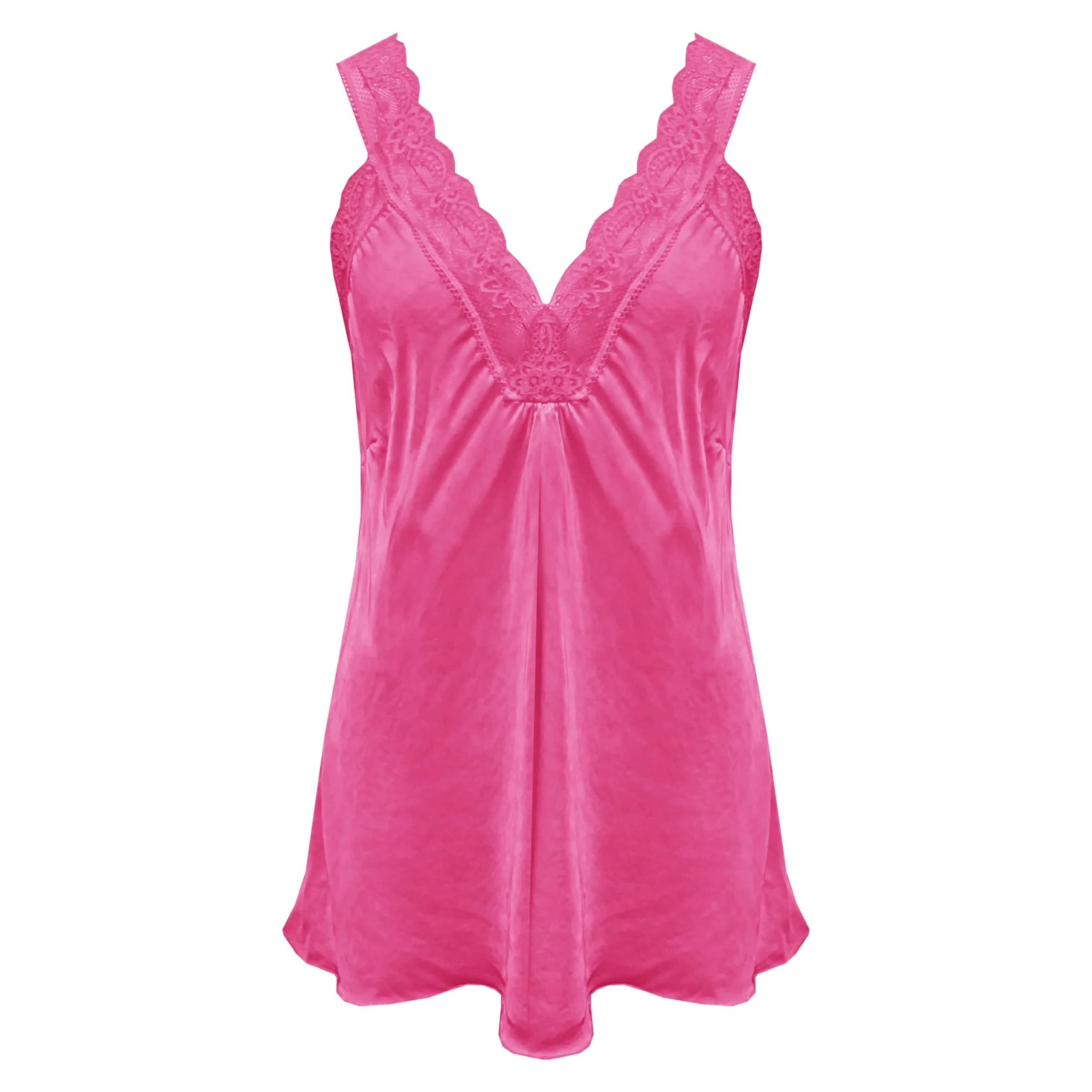 Satijnen Top Kant Fuchsia - Afbeelding 2