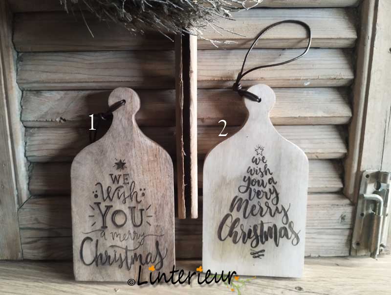 Kerst plankje met tekst - Afbeelding 2