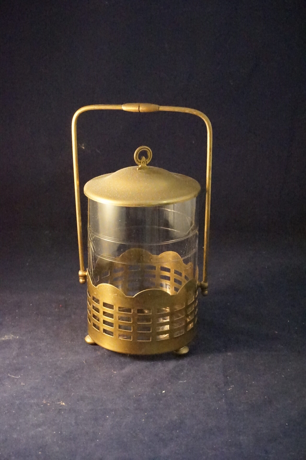 Brocante antieke lantaarn kaarsenhouder windlicht - Afbeelding 2