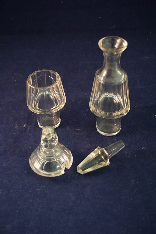 Brocante Franse vinegar set zonder tray - Afbeelding 3