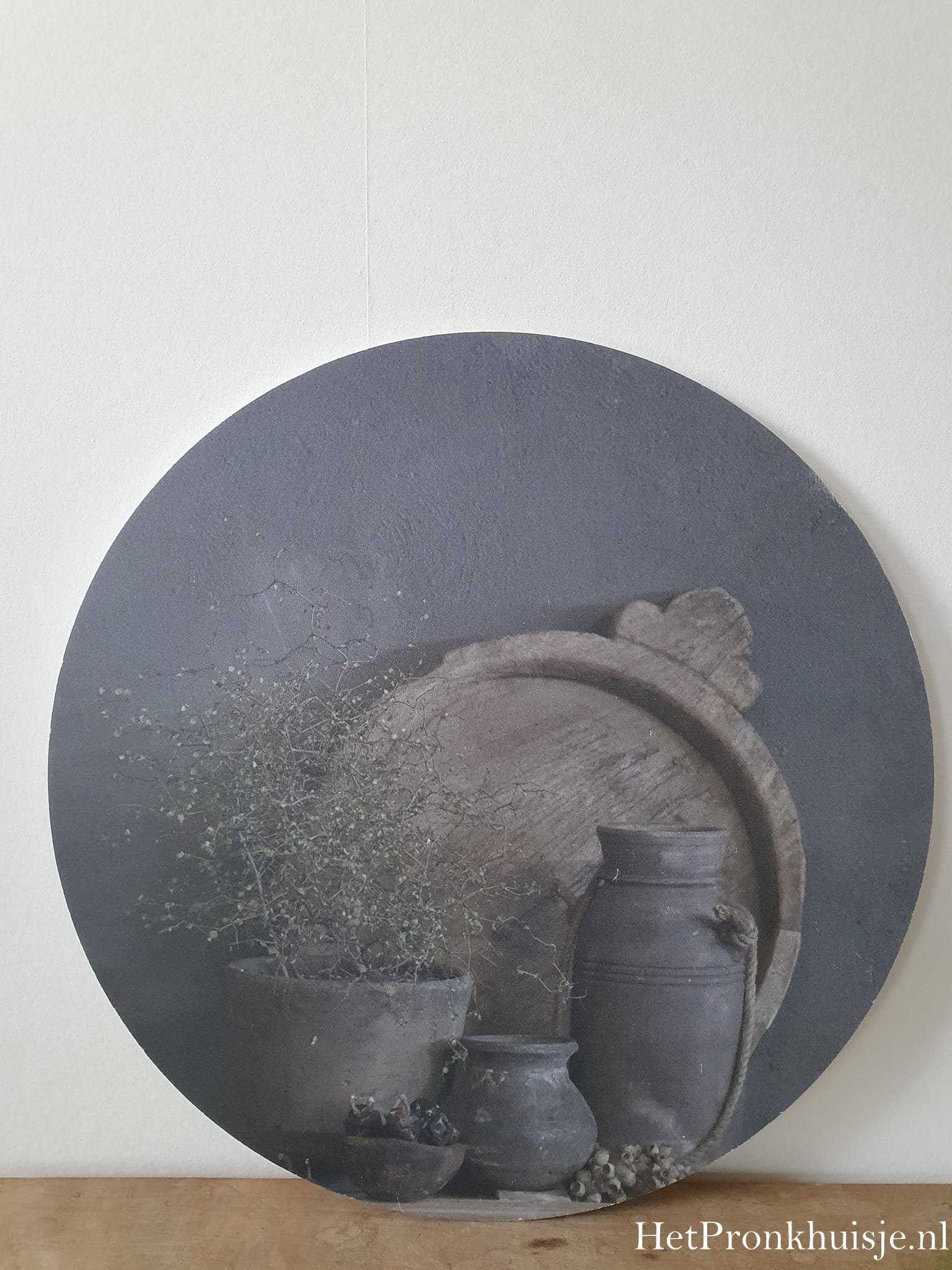 Muurcirkel. Schaal met potten. - Afbeelding 2