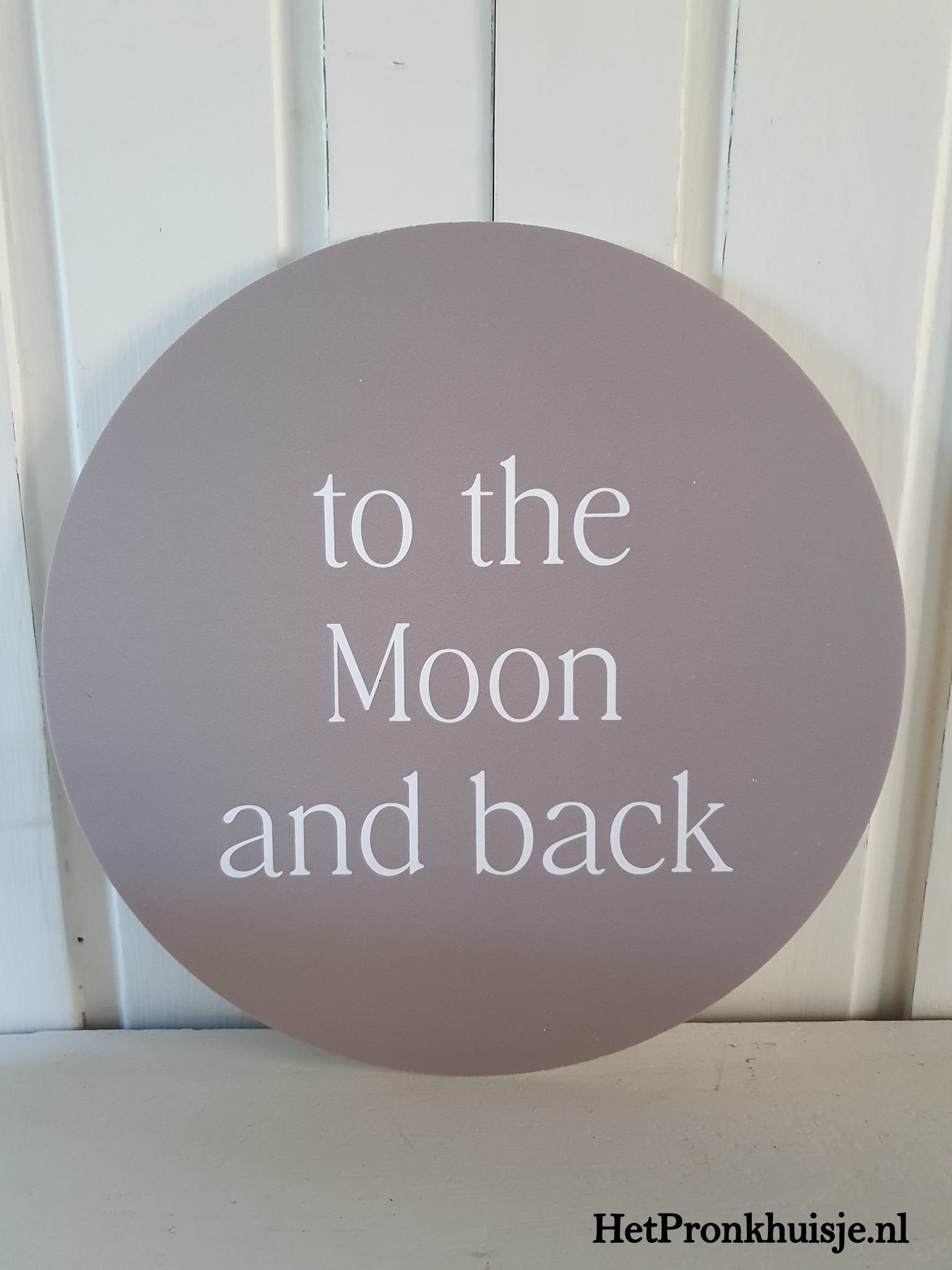Muurcirkel. To the moon. Taupe - Afbeelding 2