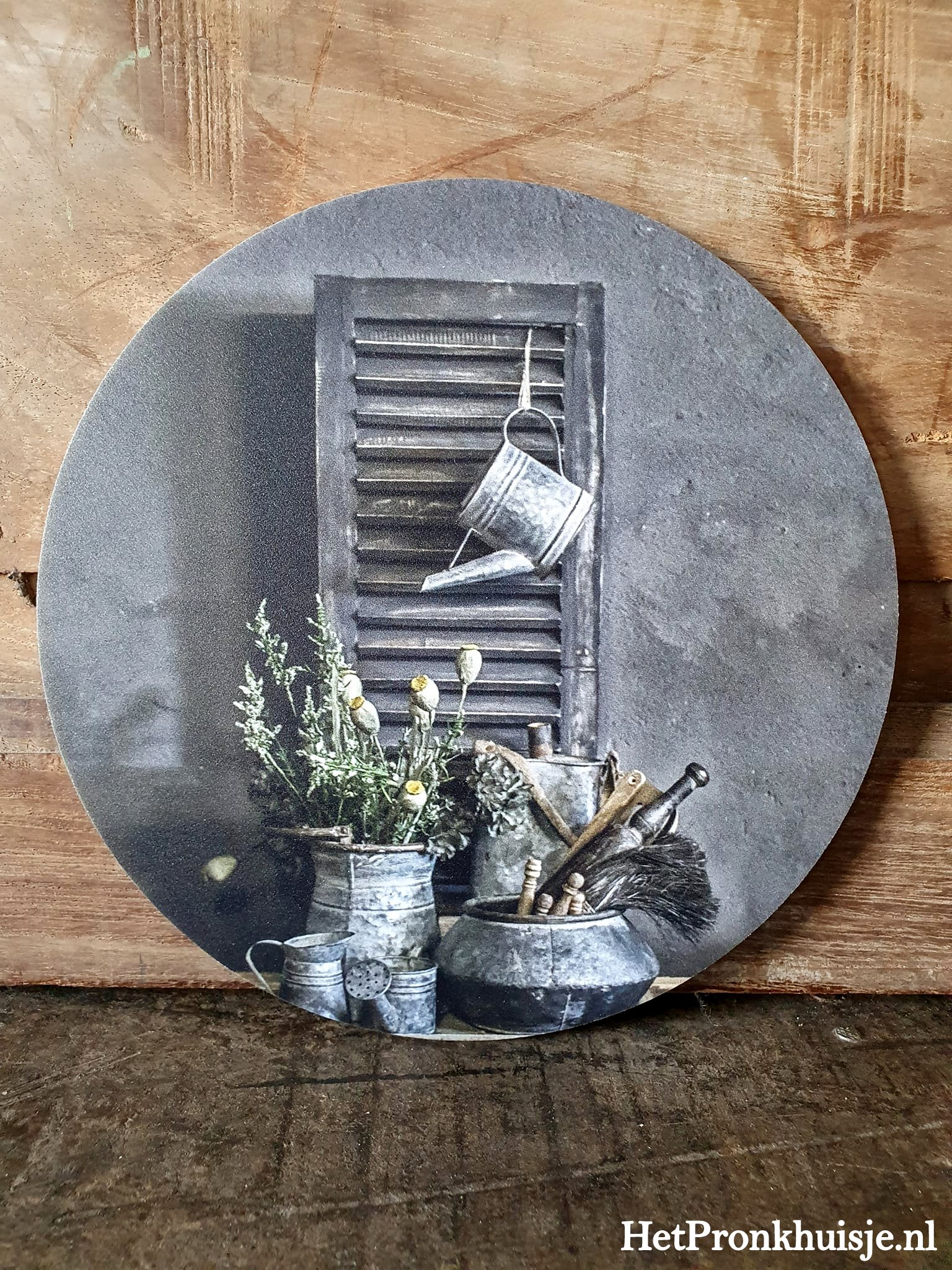 Muurcirkel. Luik met zink. - Afbeelding 2