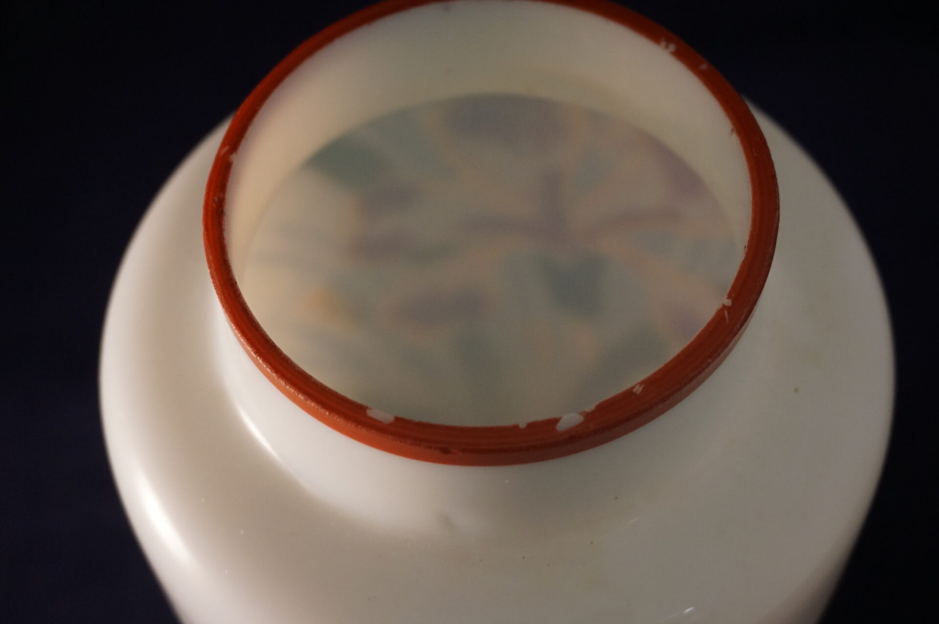 Opaline vaas handgeschilderd - Afbeelding 4