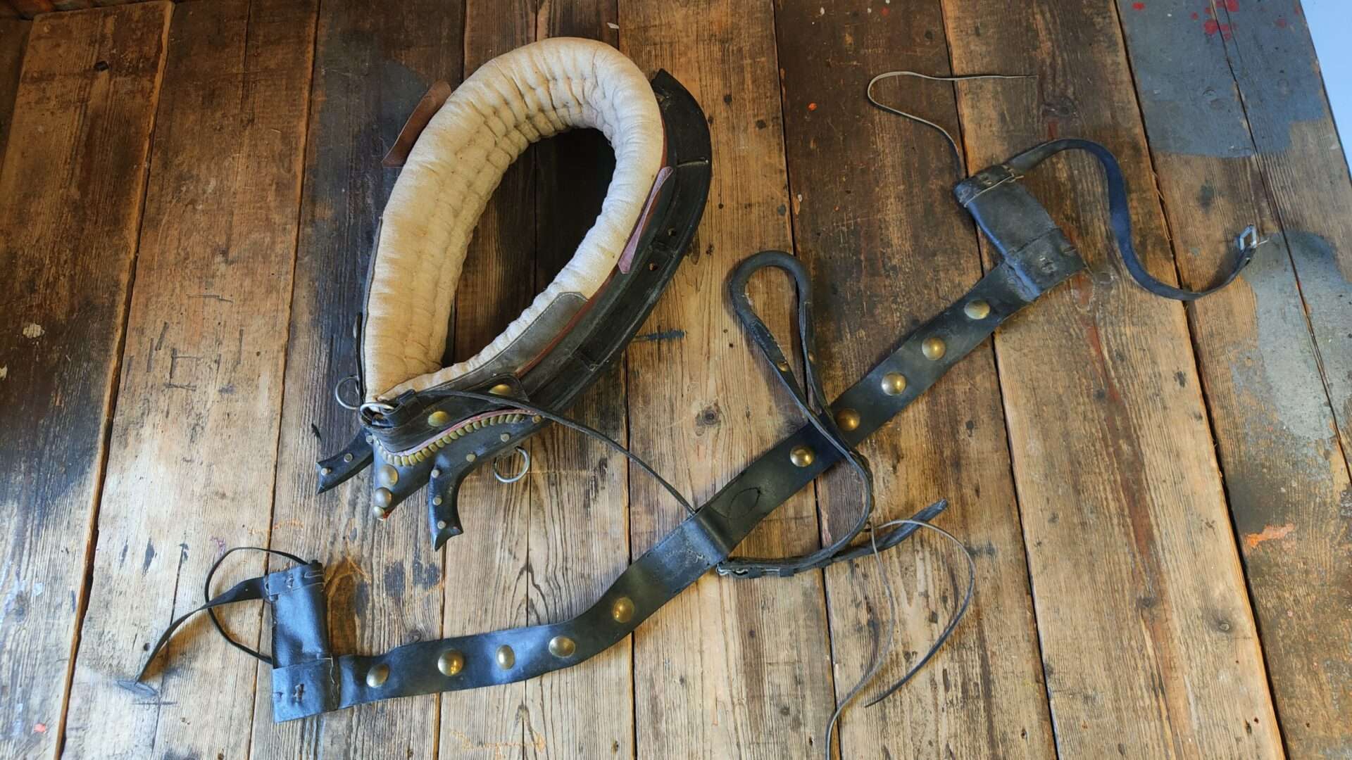 Oude Antieke Paardenhaam Paardenharnas Paardentuig - Afbeelding 2