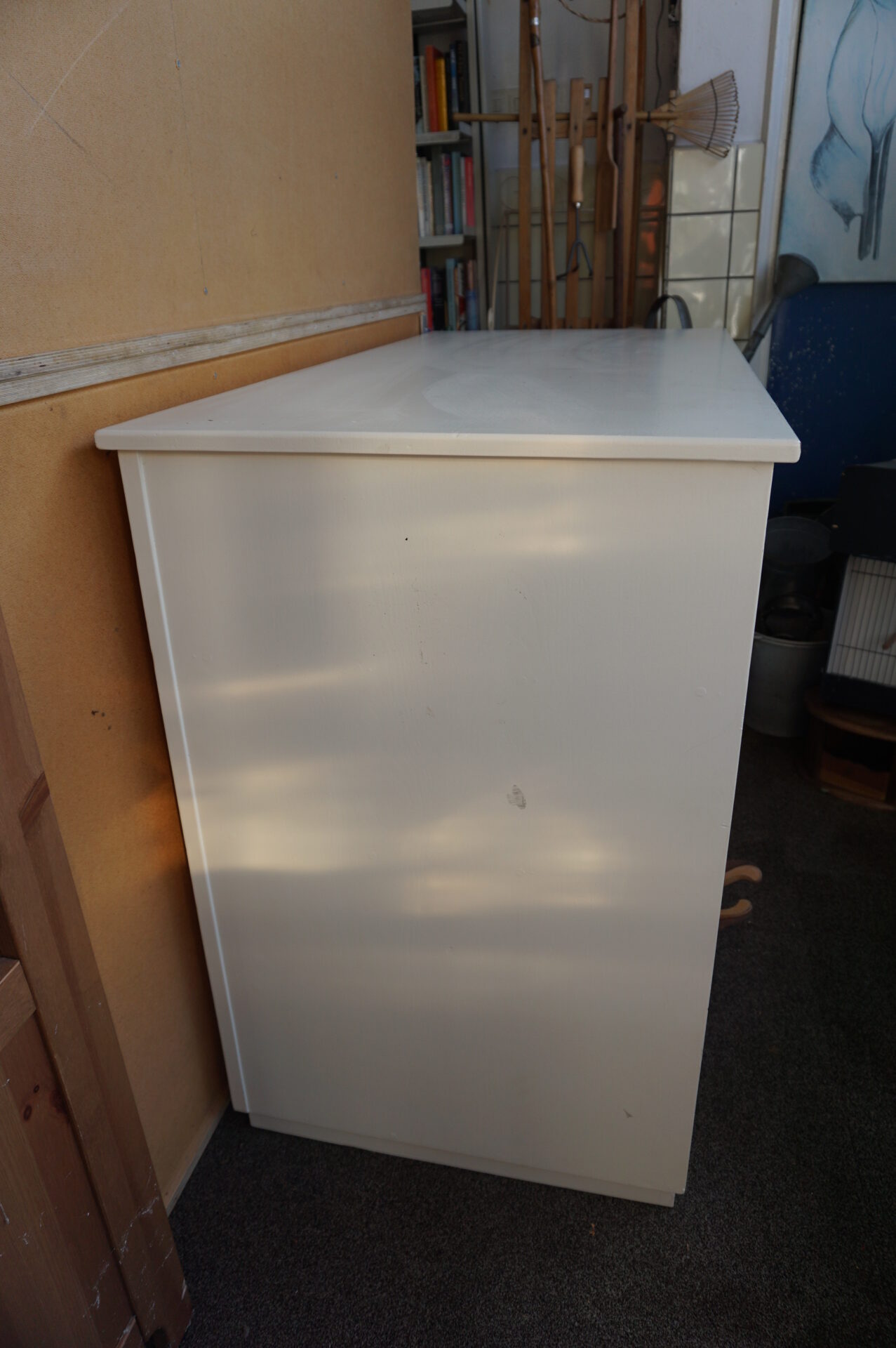 Oude witte postkast vakkenkast - Afbeelding 3