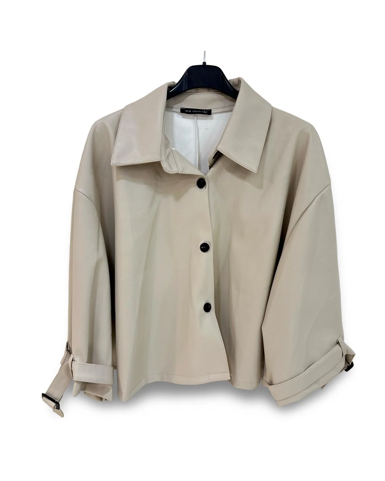 Oversized PU Jack Beige - Afbeelding 3