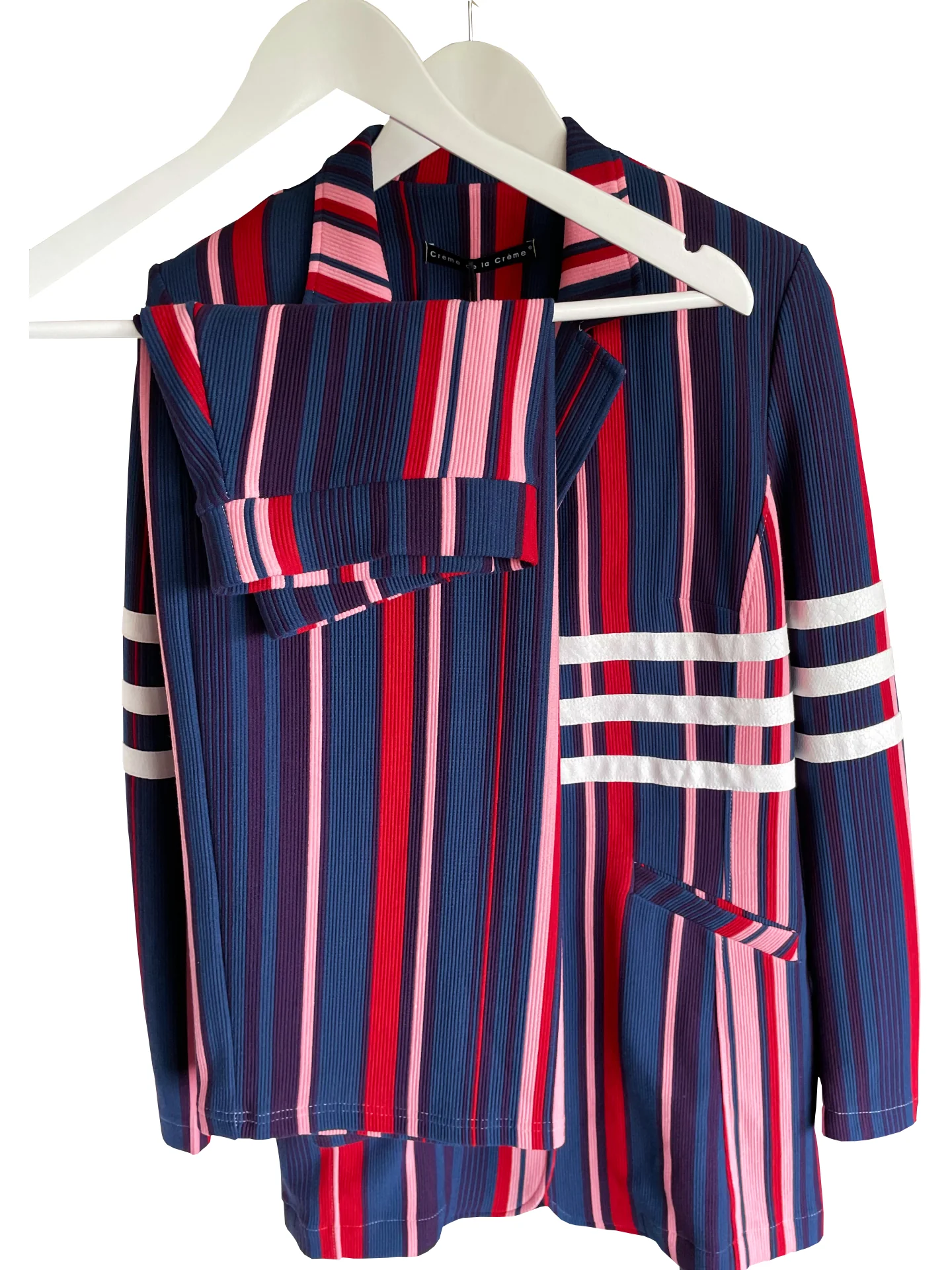 CdlC Blazer Long Striped Red Navy/Off-White - Afbeelding 4