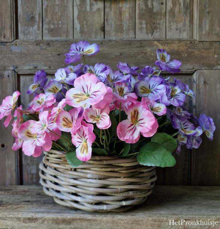 Rotan mand rond. Middel - Afbeelding 3