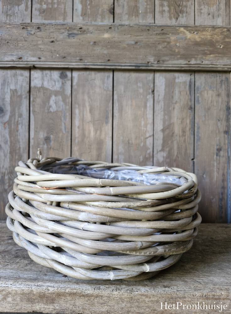 Rotan mand rond. Middel - Afbeelding 4