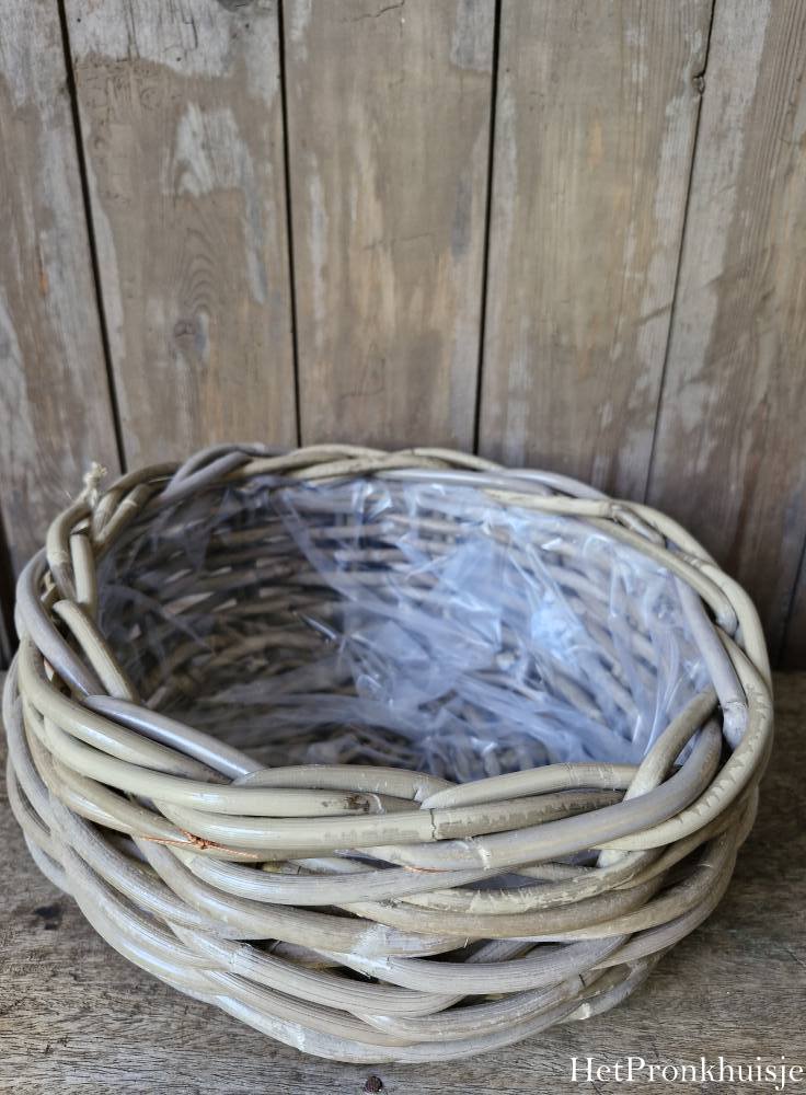 Rotan mand rond. Middel - Afbeelding 6