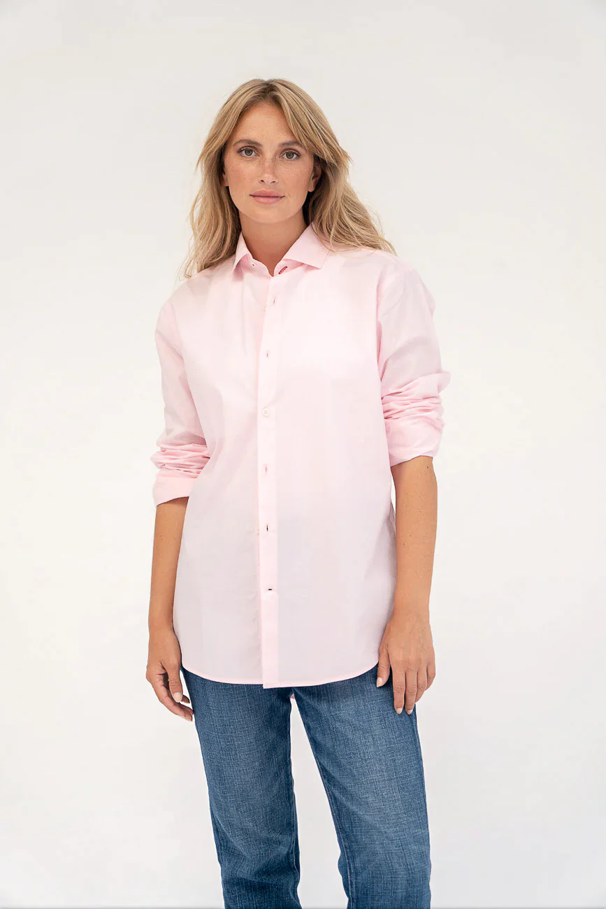Blouse Boy Friend Shirt Baby Pink - Afbeelding 2