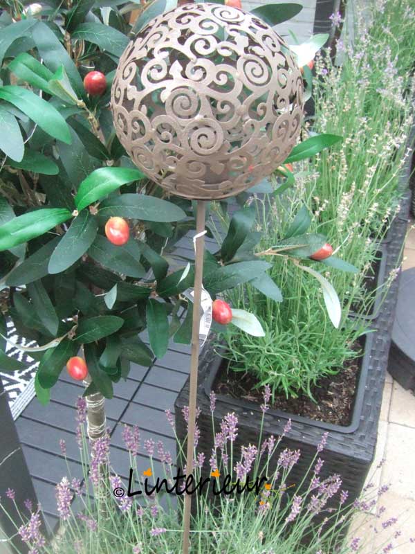 Rusty ball windlicht insteker - Afbeelding 2