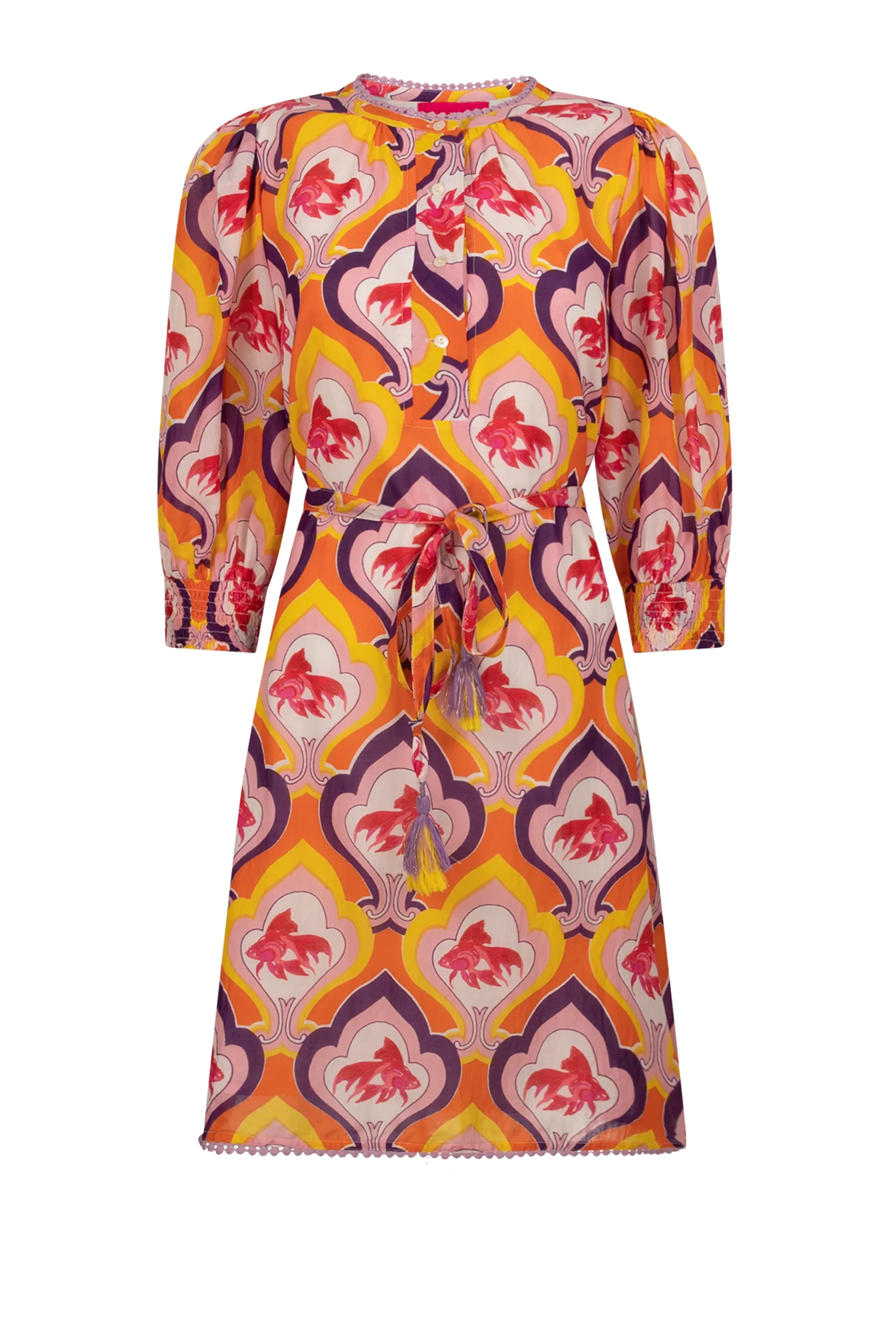 Place du Soleil Retro Fish Dress - Afbeelding 2