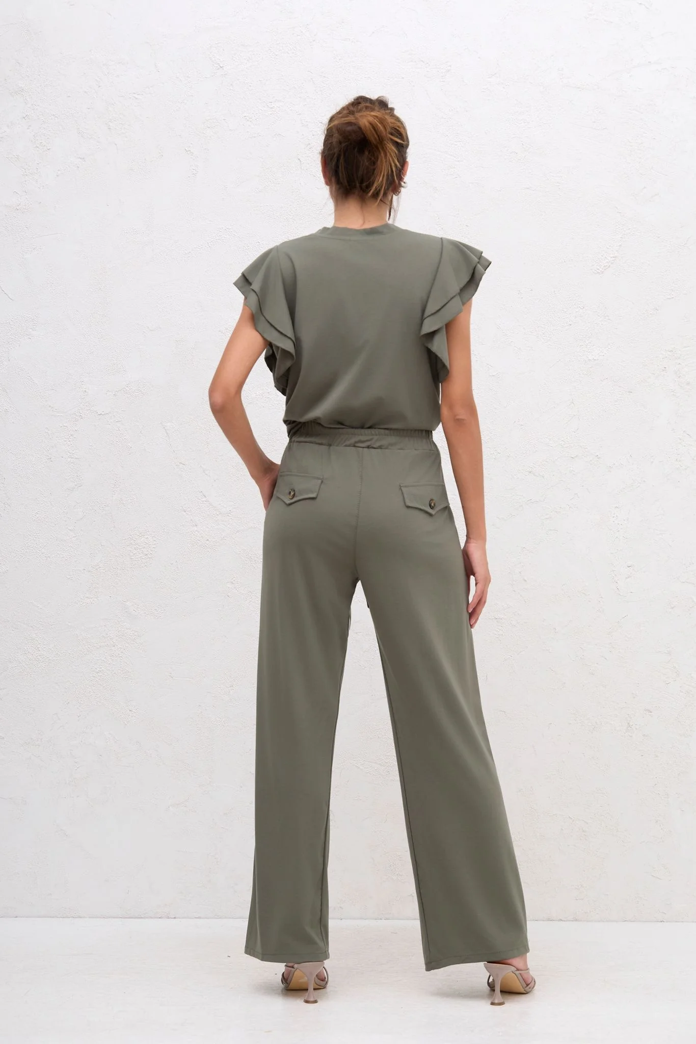 Broek Kiki Tricot Armygroen - Afbeelding 3