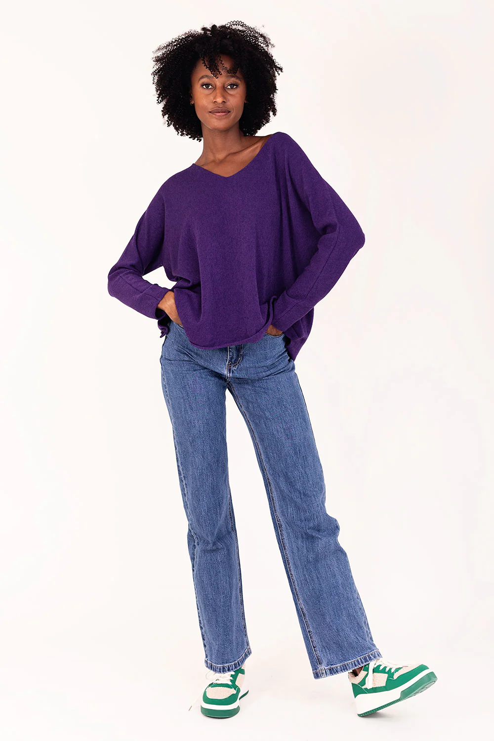 Trui V-hals Camel - Afbeelding 4