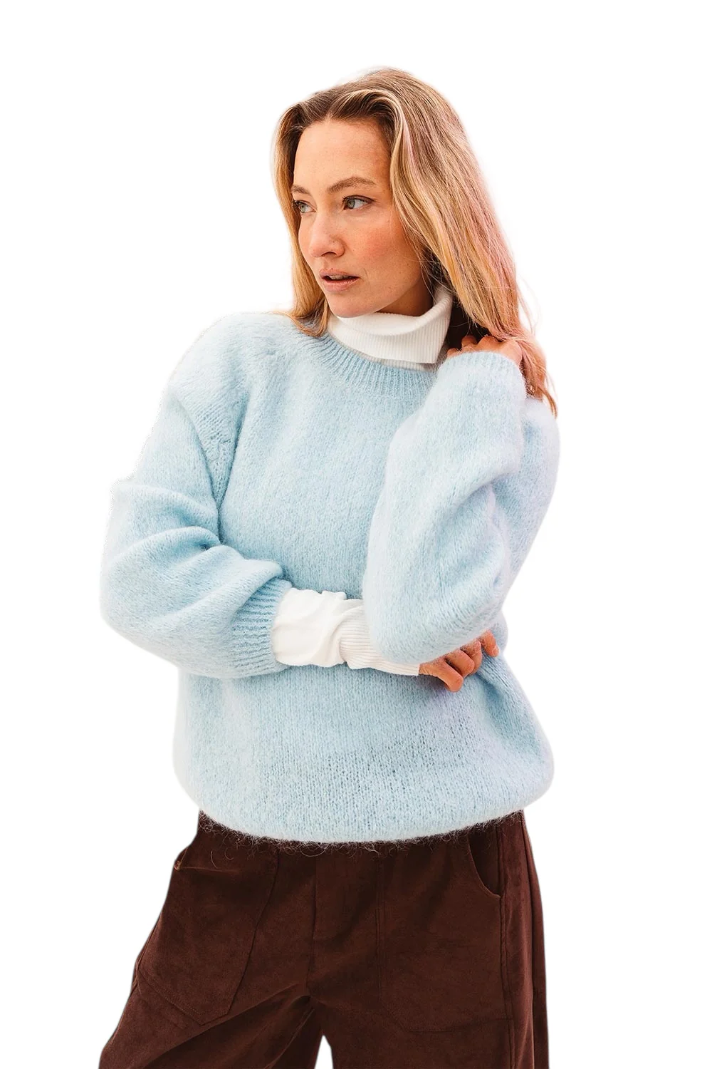 Trui Mohair Amélie Blauw - Afbeelding 2