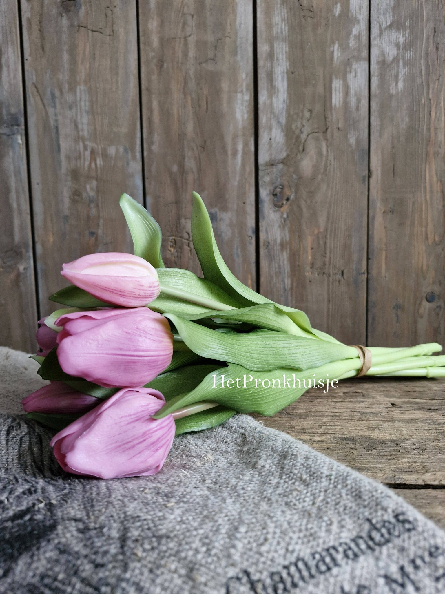 Tulpen. Donker roze. 7 Stelen - Afbeelding 2