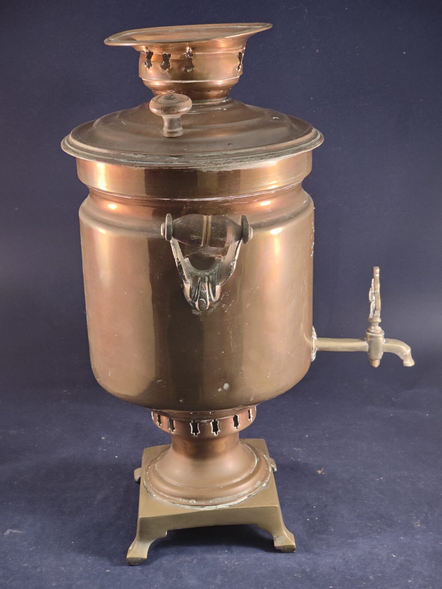 Traditionele koperen theemaker Samovar 8 - Afbeelding 3