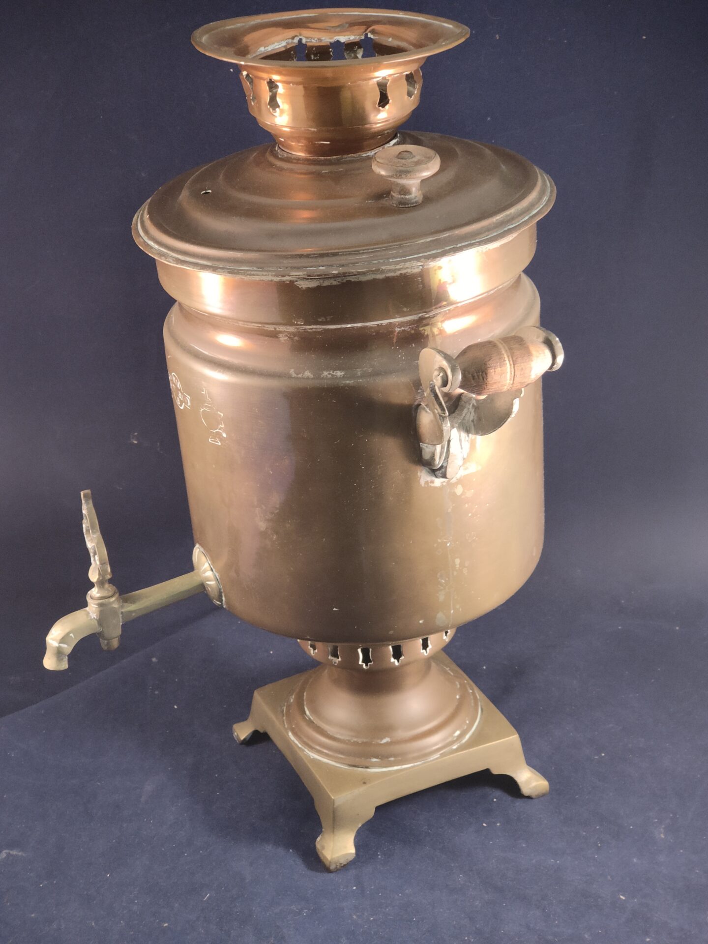 Traditionele koperen theemaker Samovar 8 - Afbeelding 5
