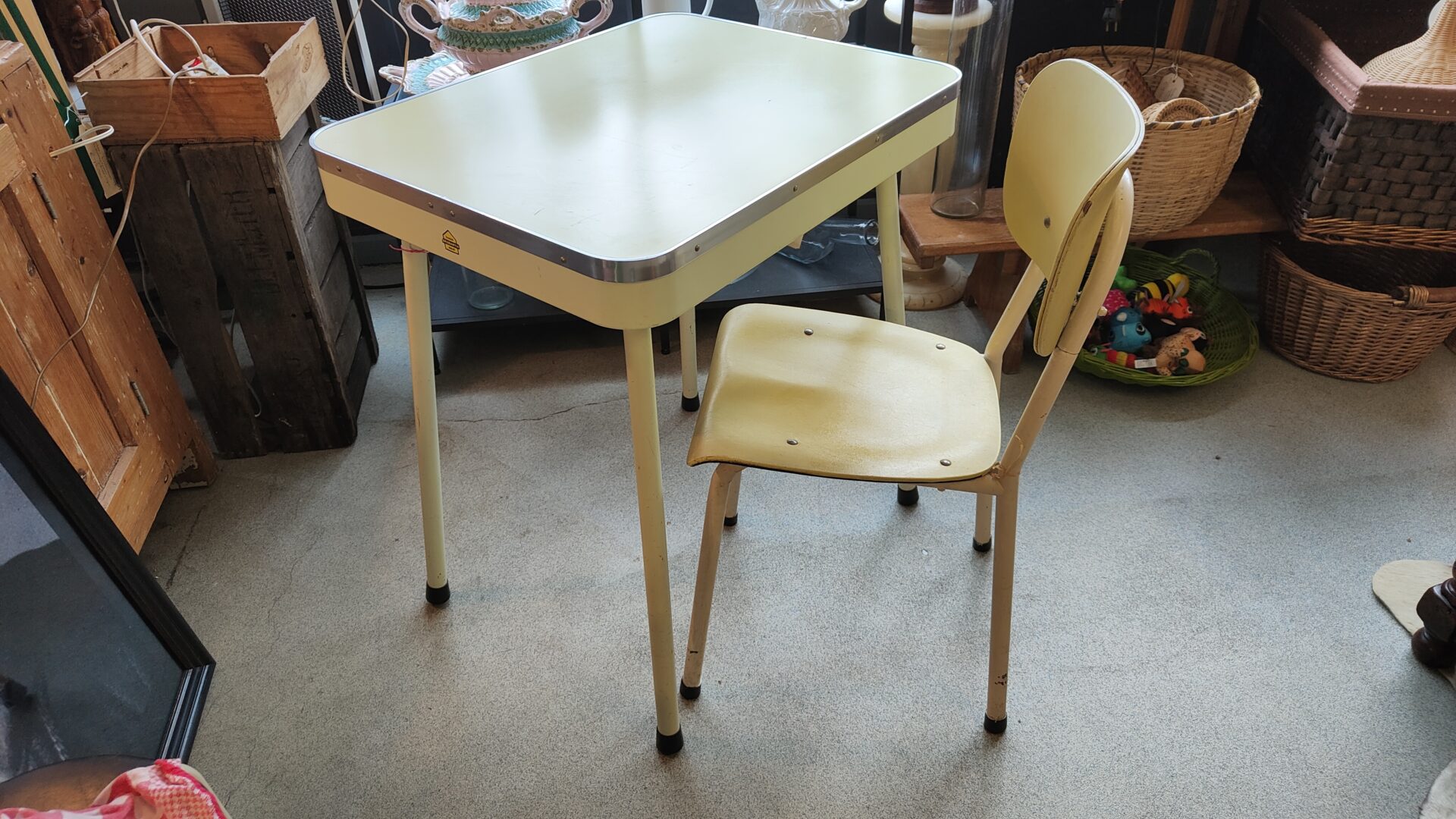 Vintage Brabantia tafel met Brabantia stoel - Afbeelding 2
