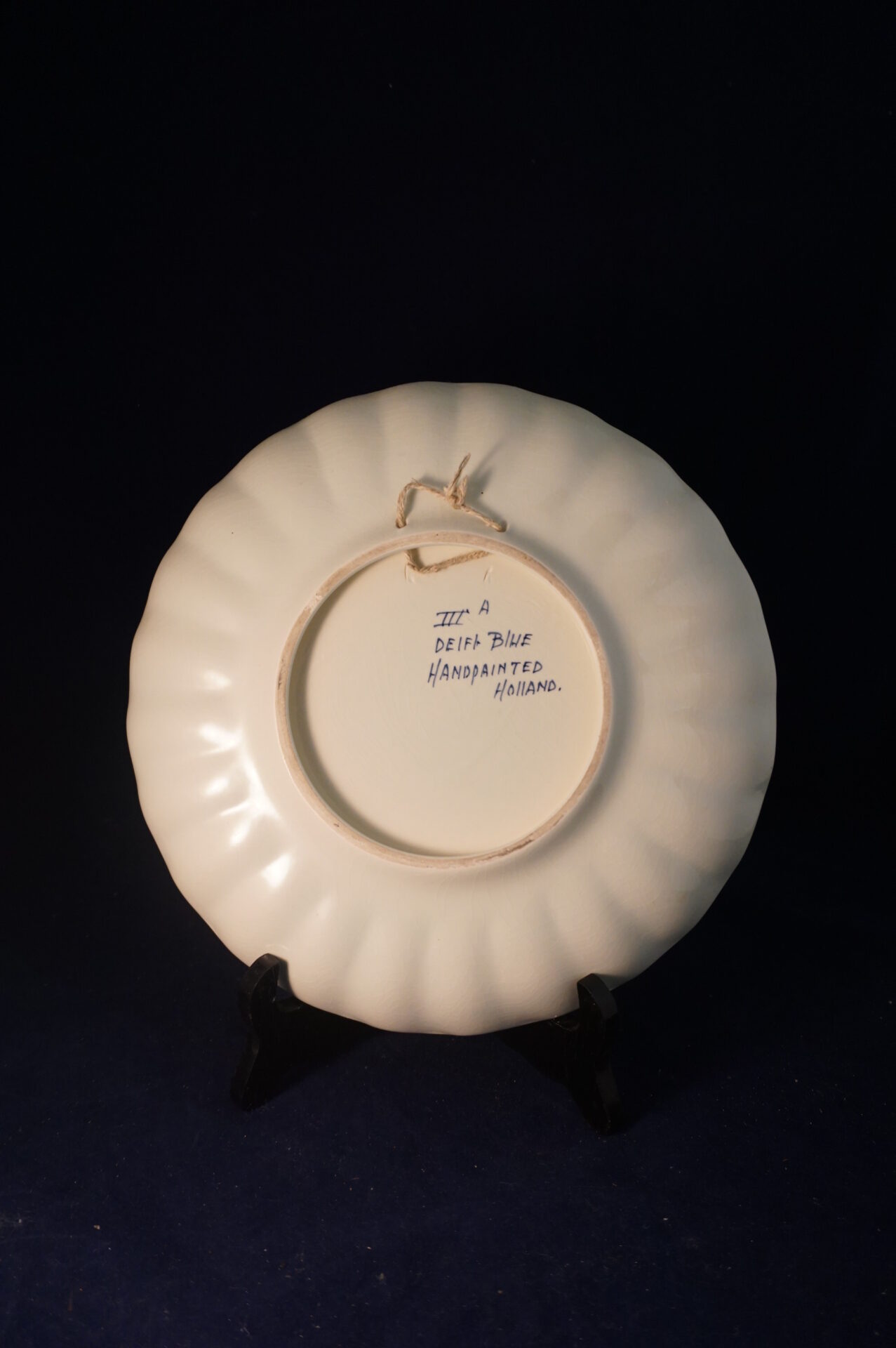 Delfts Blauw bord wandbord IIIA Handpainted Holland - Afbeelding 3