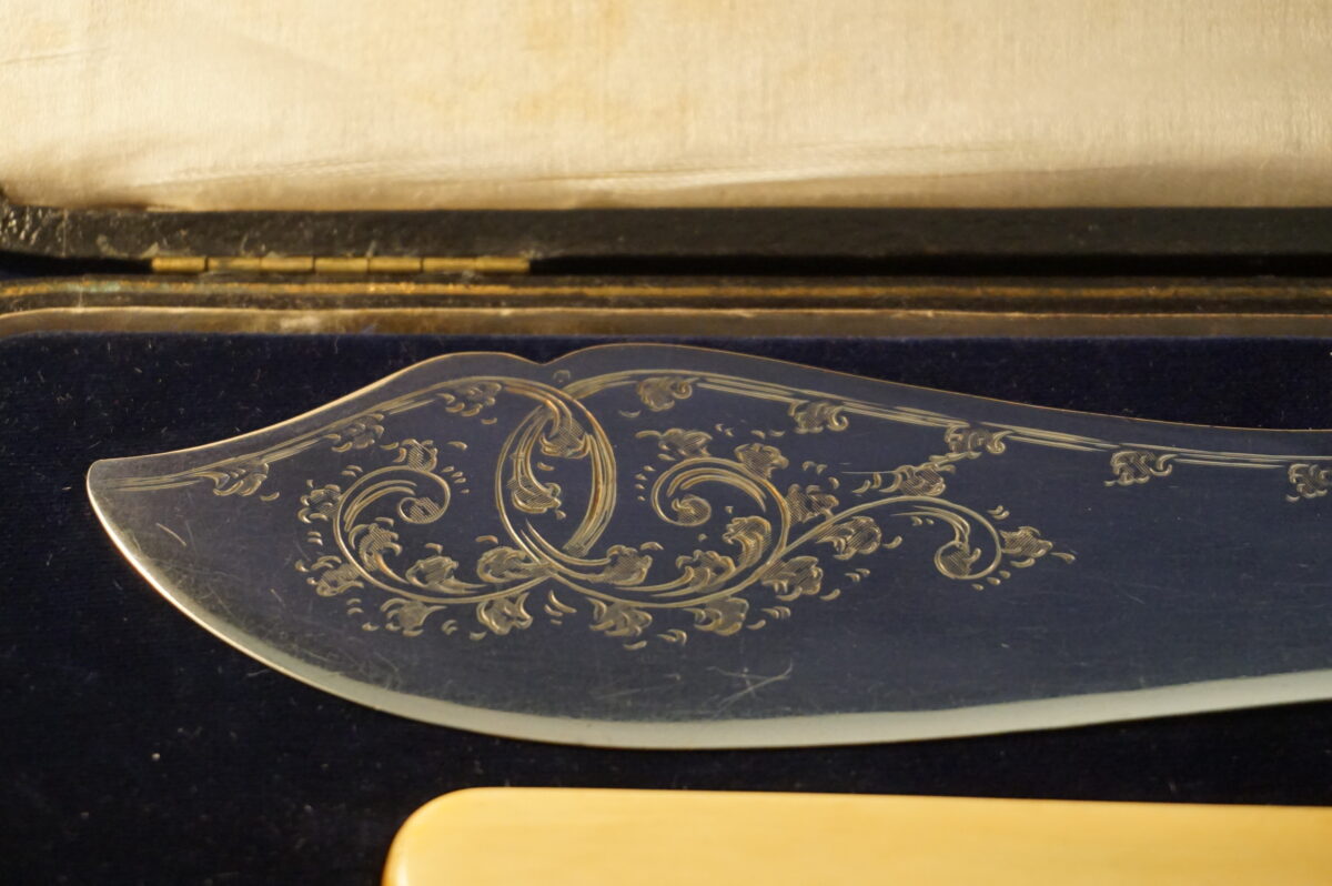 Antieke vis serveer set verzilverd HF en Co - Afbeelding 3