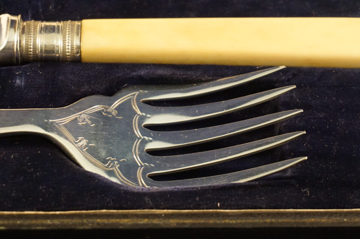 Antieke vis serveer set verzilverd HF en Co - Afbeelding 4