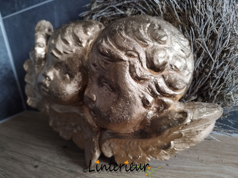 Wanddecoratie engelen goud - Afbeelding 5