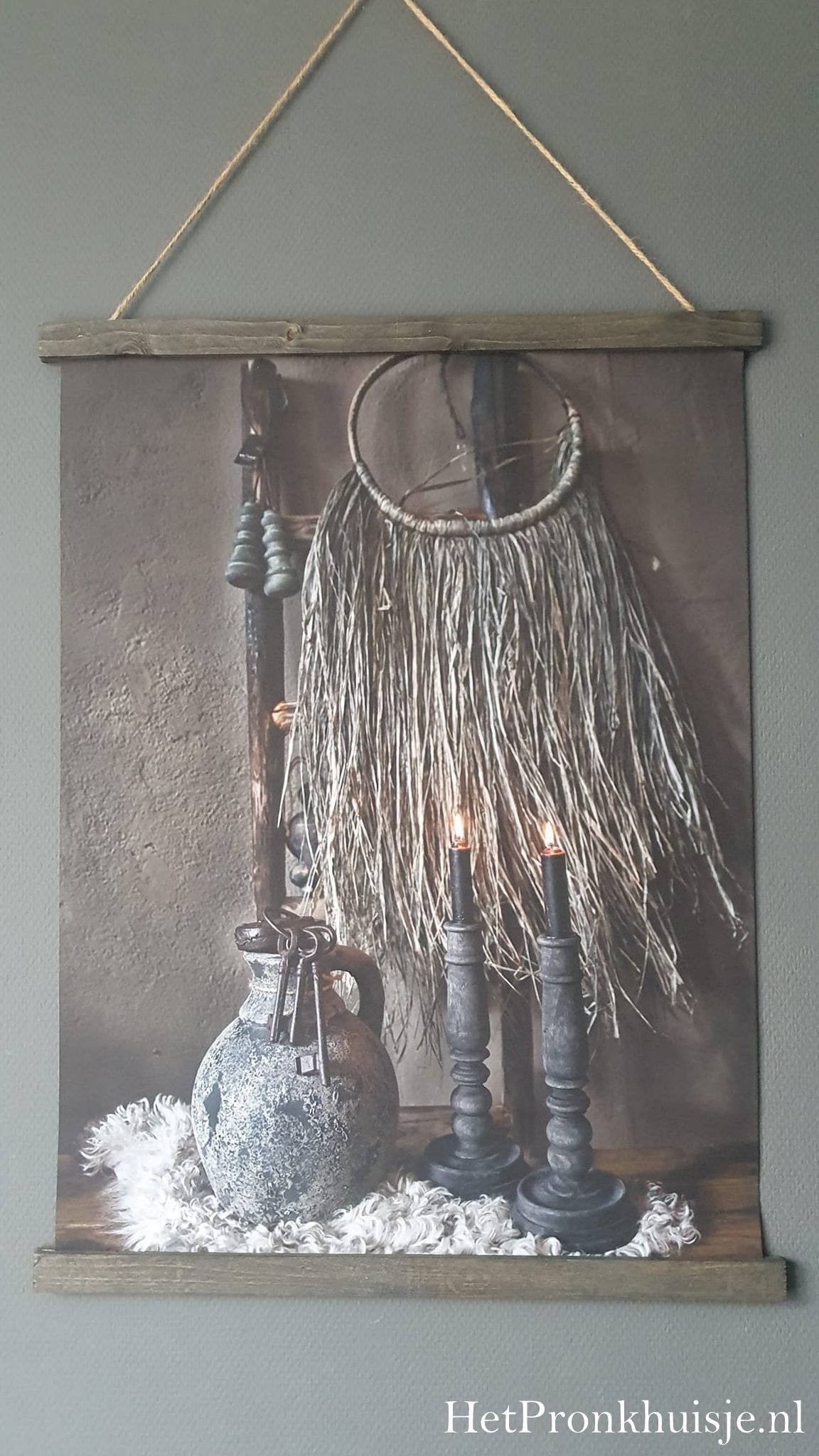 Wanddoek. Wandhanger met kruikje. - Afbeelding 2