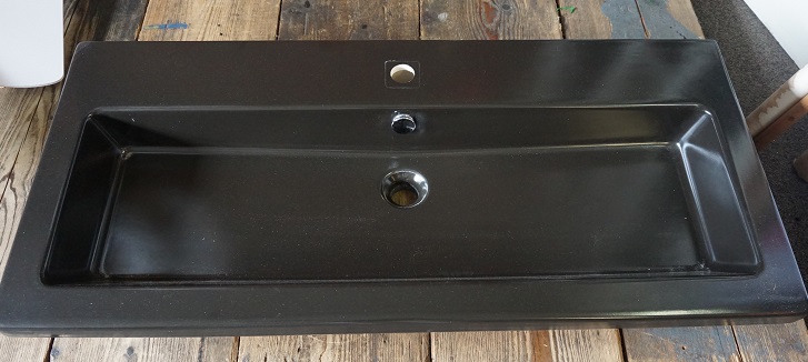 Wasbak DJazz 2.0 mat zwart 100 cm - Afbeelding 2