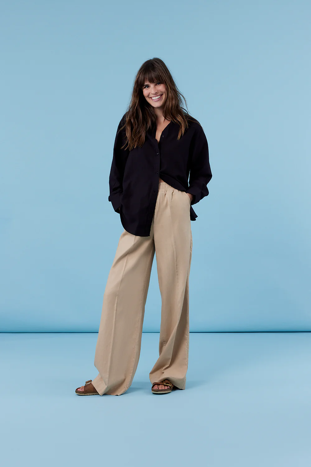 Corel Broek Nola Wide Pants Uni Desert - Afbeelding 2