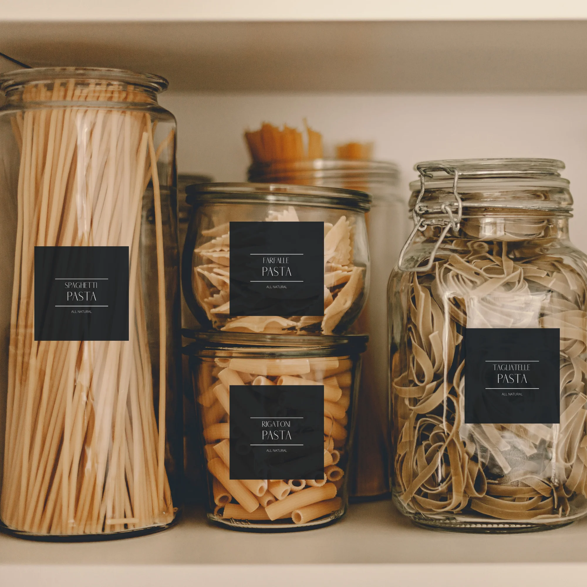 Labels voor voorraadpotten 60st - Afbeelding 2