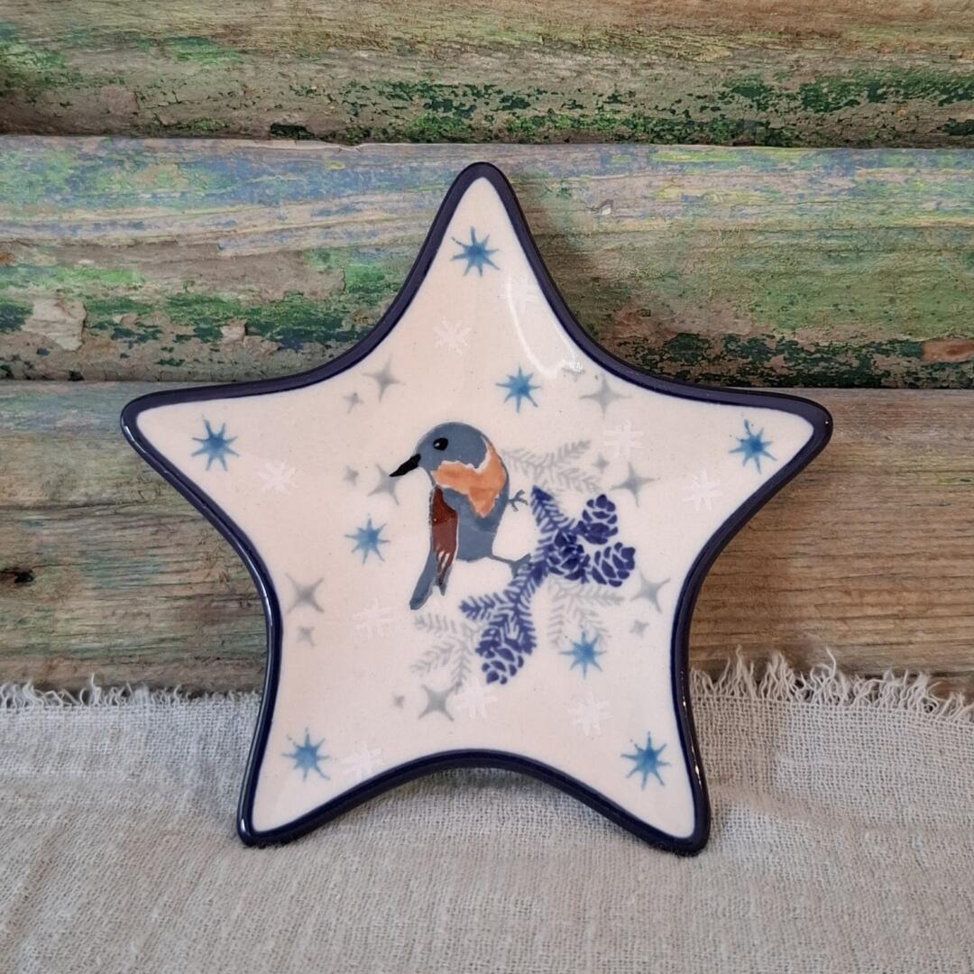 CA G57-3272x Bunzlau Stervormig Schaaltje 10cm BlueBird by Karolina Sliwinska - Afbeelding 3