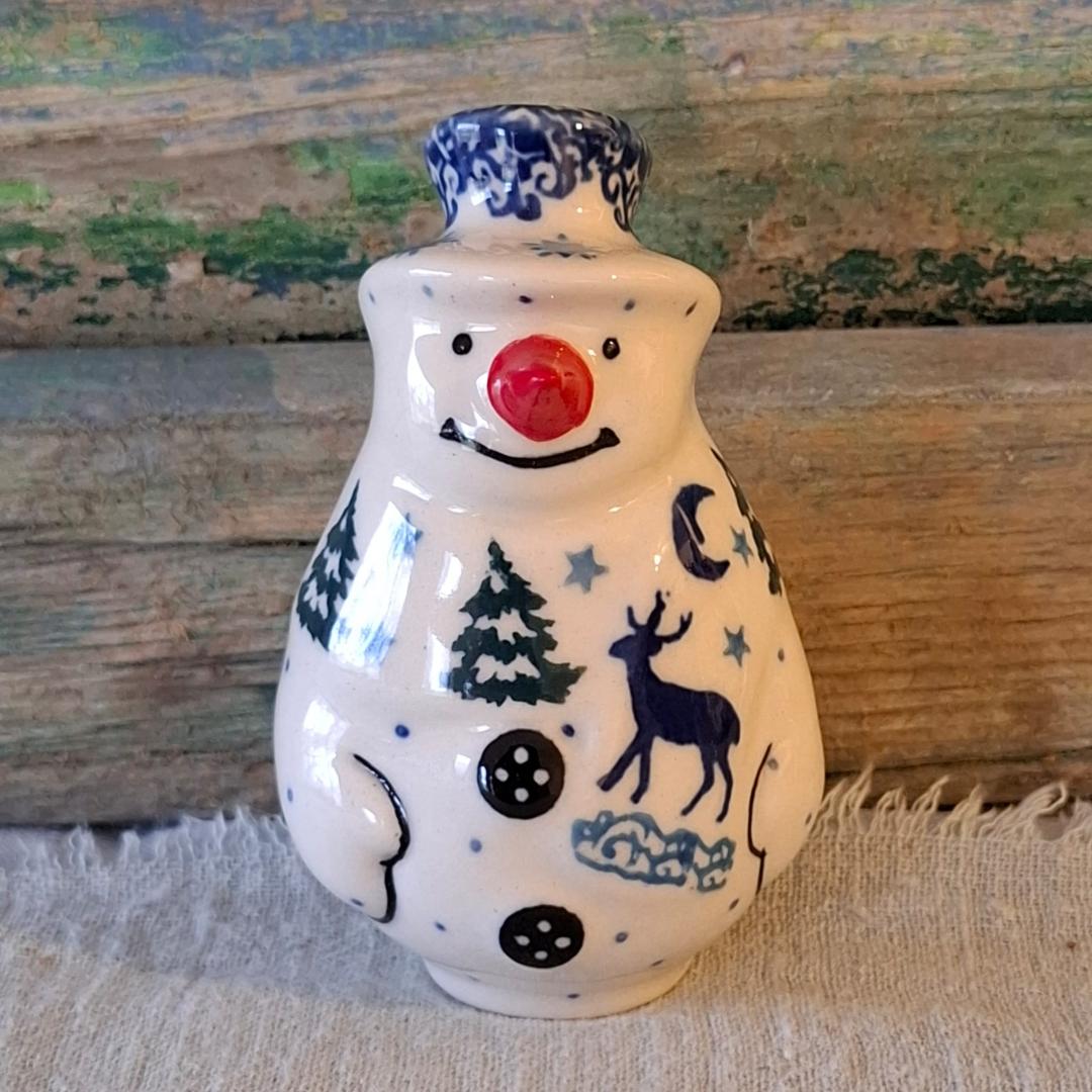 CA F84-2826x Bunzlau Zoutstrooier ChristmasDeer by Teresa Liana - Afbeelding 2