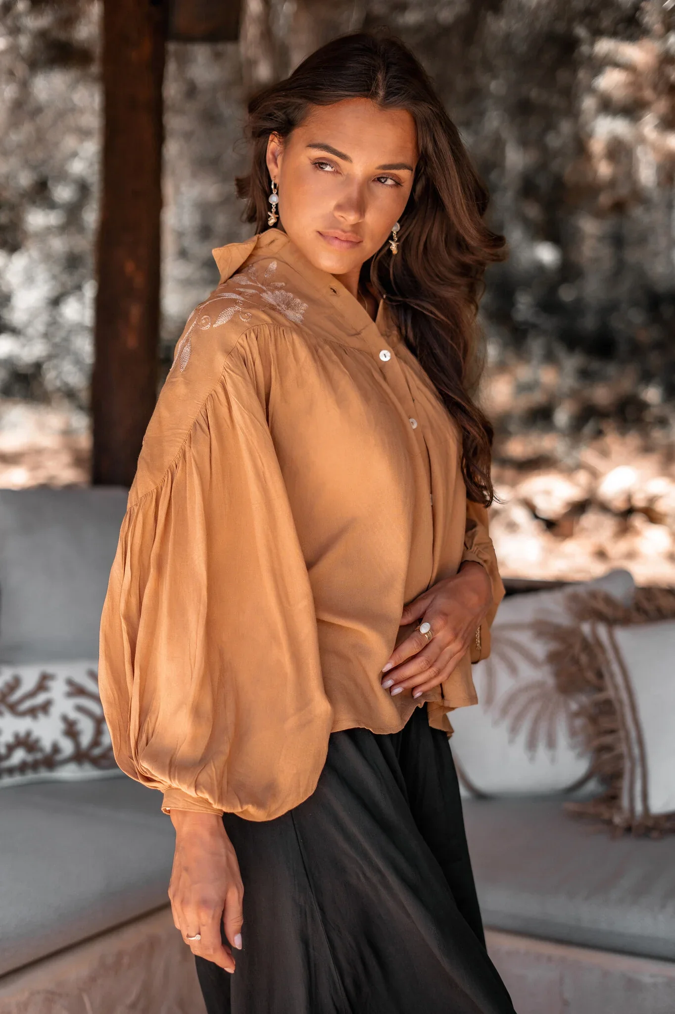 ibzmode Blouse Luciana Romance Brick - Afbeelding 2